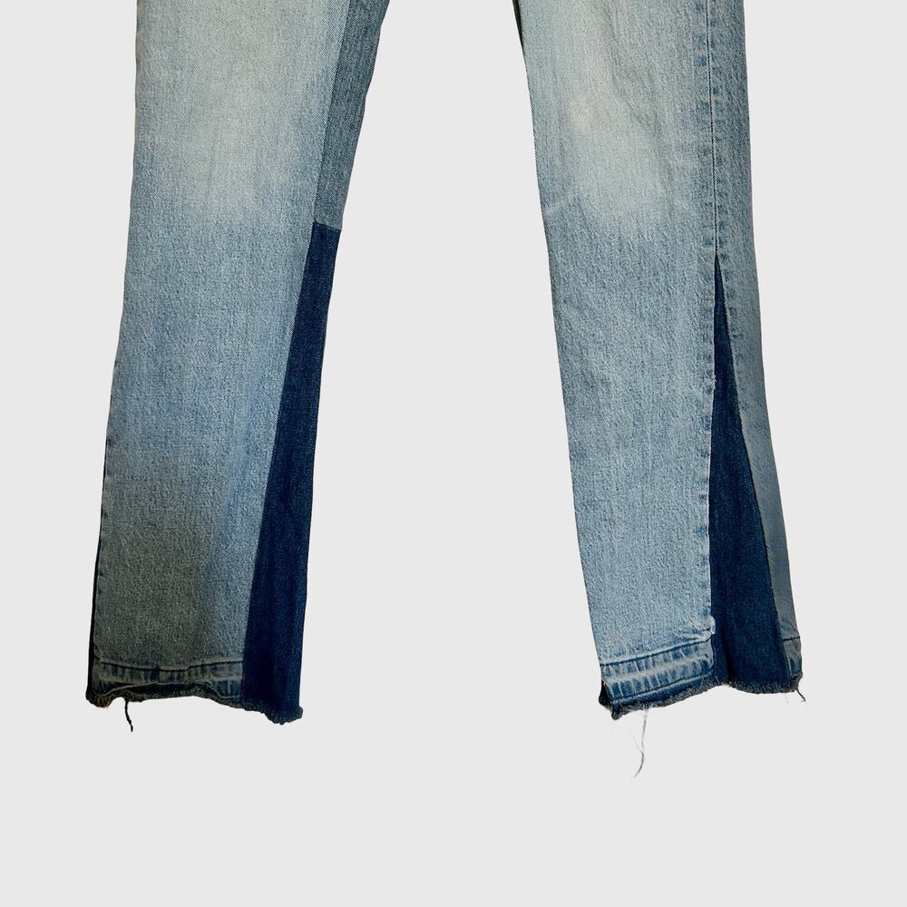 Custom Reworked Levi's 501 Split-Hem Flare Paint Splatter Jeans Size 25 - Picture 6 of 13